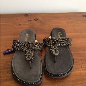 Algeria by PG Lite Women's Beaded Sandals - Brown size 41
